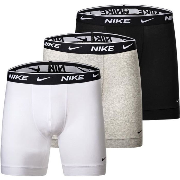 Nike Caleçon Homme - uni, Paquet de 3 Blanc/gris/noir - Cdiscount  Prêt-à-Porter