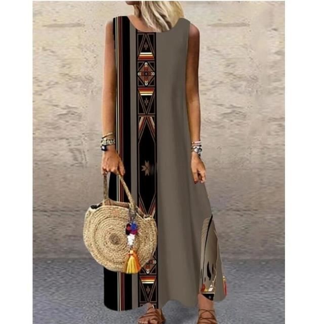 Jndtueit Robe D'été Longue Sans Manches Pour Femme, Style Champignon, Style Décontracté, Taille Haute, Robe De Soirée Pour Fête, Formule Mathématique Noire, Petit