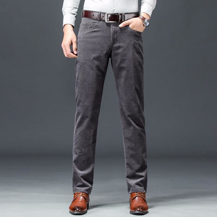 MakingDa Pantalon De Survêtement Homme Velours Côtelé - Coupe Droite Confortable Avec Cordon Et Rayures Latérales