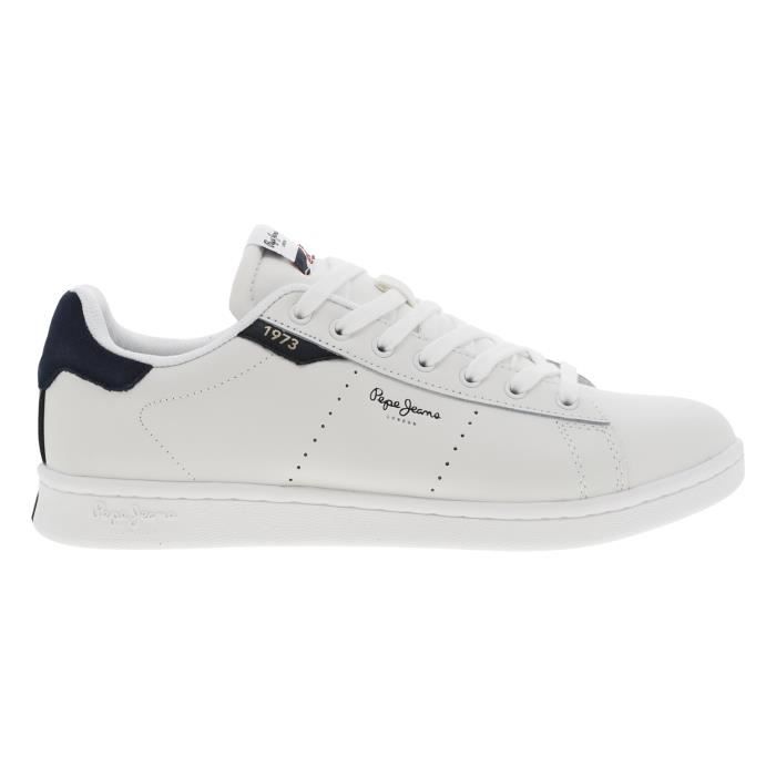 Pepe Jeans Baskets basses - PEPE JEANS - Cuir blanc - Lacets - Mixte