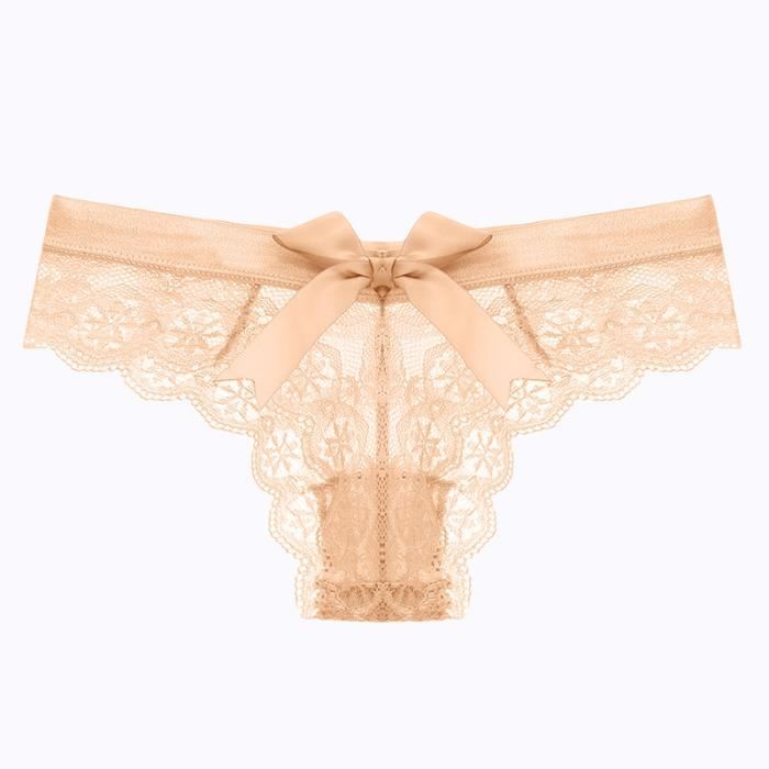 Culotte-slip,String en dentelle pour femme,culotte taille basse,sous ...