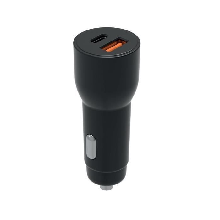 MYWAY CHARGEUR VOITURE PD 20W USB-C + QC 18W USB-A NOIR