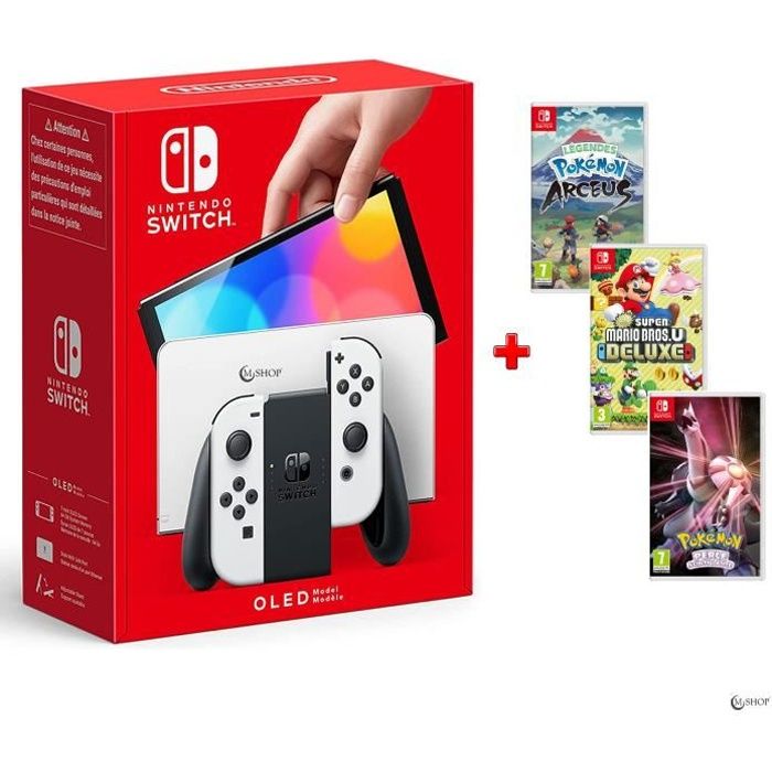 Pack Nintendo Switch Oled + 3 JEUX - Cdiscount Jeux vidéo