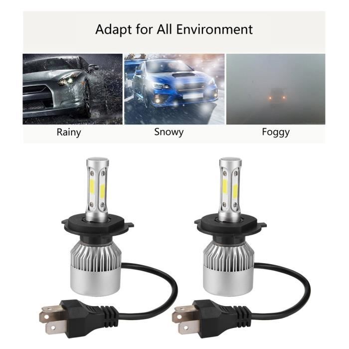 Pwshymi Phare LED de voiture Ampoules LED H4 36W 8000LM pour
