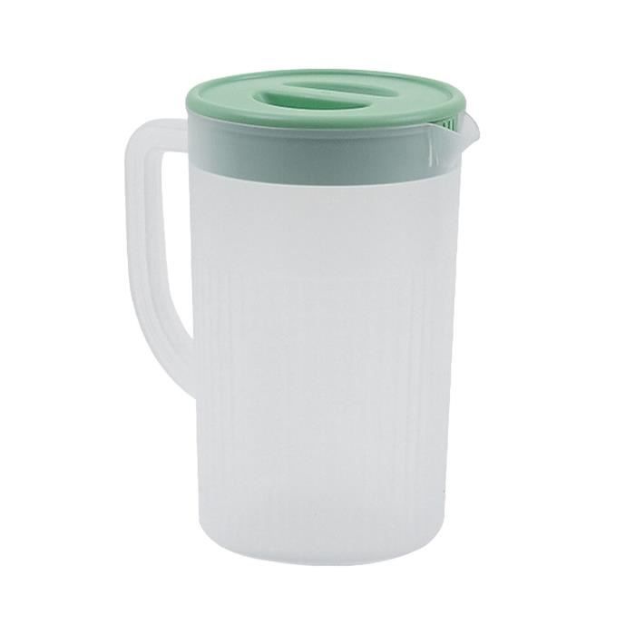 qqmora pichet à jus avec couvercle qqmora pichet à eau froide pichet en plastique avec couvercle, pichet d'eau art tasse vert