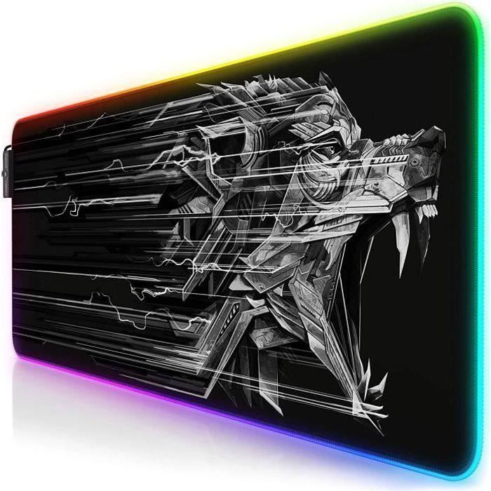 HAOLIP-TITANWOLF - RGB Tapis de Souris Gaming XXL - LED Lumineuse Tapis de  Souris Multicolore 11 Modes - 800 x 300mm - Surface anti - Cdiscount  Informatique
