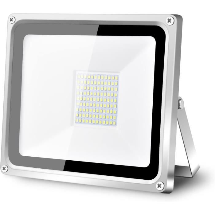 Projecteur LED Extérieur 100W 8150LM - IP66 étanche, 6500K Blanc Froid - Pour Jardin, Allée, Garage