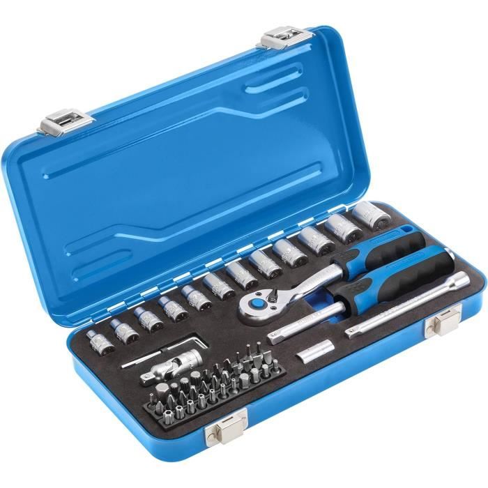 YOSOO jeu de clés à douille Clé à Cliquet Interchangeable, 9 Pcs Jeu de