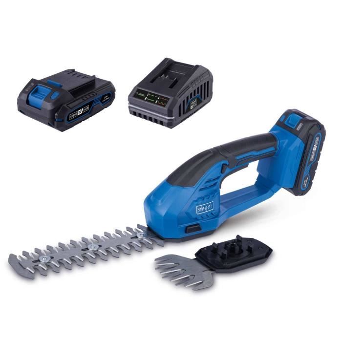 Coupe borduretaille haies sans fil SCHEPPACH C HTGS200 X Set 2 en 1 Batterie 20V IXES 2Ah + chargeur