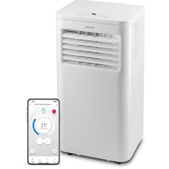 Climatiseur Mobile Sencor SAC MT7048C – 7000 BTU/h, Wi-Fi, 3 Modes