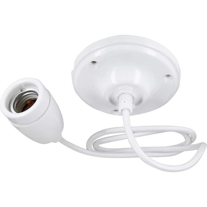 McShine Suspension Fil E27 1,2m - Luminaire Plafond Avec Borne De Raccordement