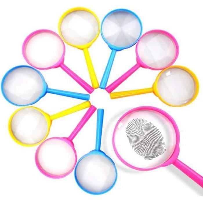 10 Pièces Loupe Pour Enfants Mini Portable Grossissement En Plastique Loupe Coloree Portable Loupes De Detective Pour Activites En Class Travail Rapproche Observation Insectes 91828815
