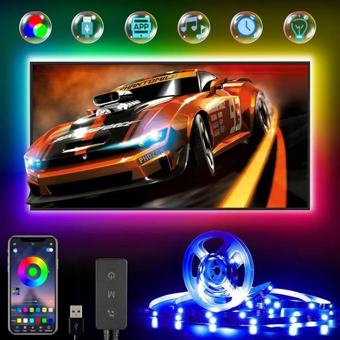 Ruban LED RGB 10M - Multicolore Avec Télécommande & App - 160 LEDs - Neuf