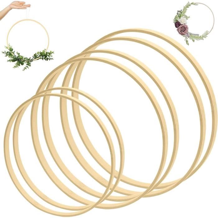 10 Cerceaux En Bambou 30cm Pour Macramé - Anneaux Attrape-Rêves, Couronnes Florales Et Artisanat DIY