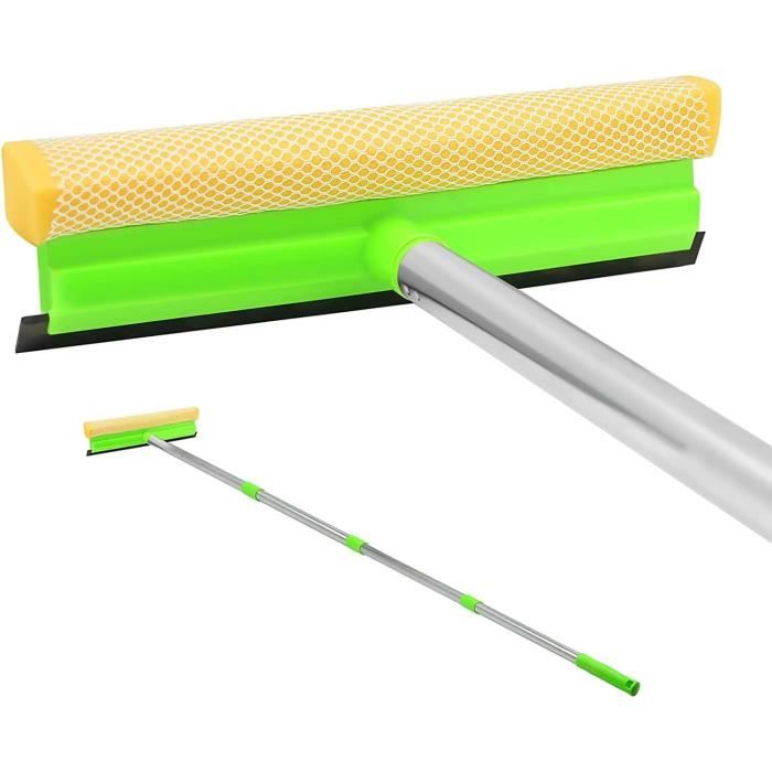 Mitclear Nettoyeur de vitres avec long manche (145 cm), outils de nettoyage de vitres avec Mitclear Nettoyeur de vitres avec long manche (145 cm), outils de nettoyage de vitres avec