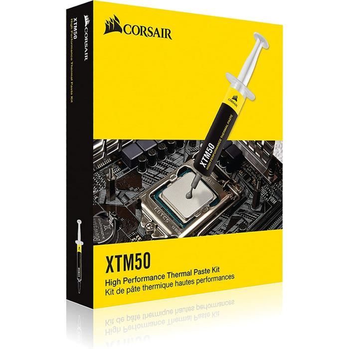 Corsair X50, Pâte Thermique Haute Performance, Pâte dissipatrice de  chaleur, Pâte thermique pour processeur CPU et GPU, Matériau7 - Cdiscount  Informatique