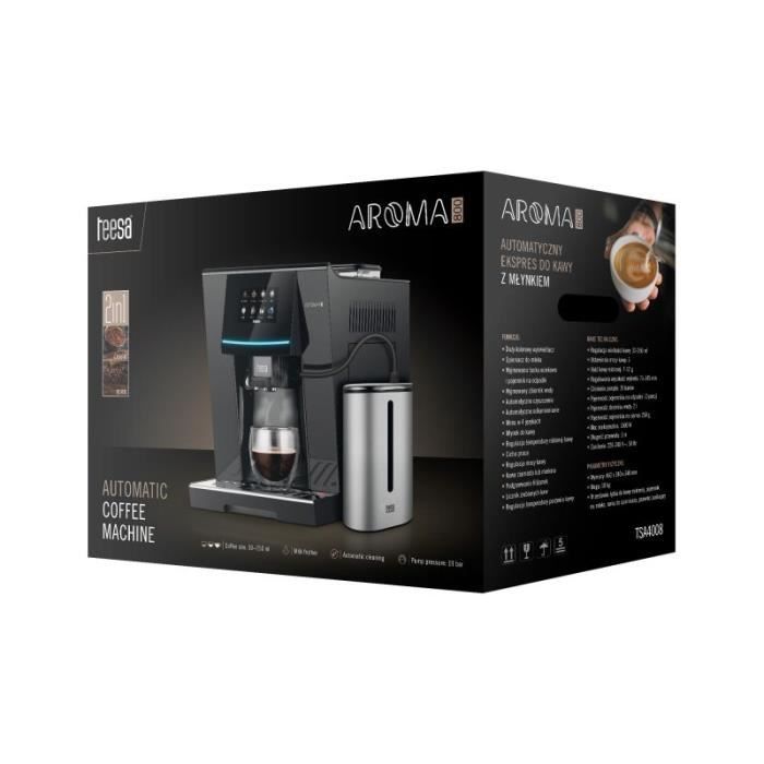 teesa Machine à café automatique avec broyeur Noir 2 l 1500 W - AROMA 800
