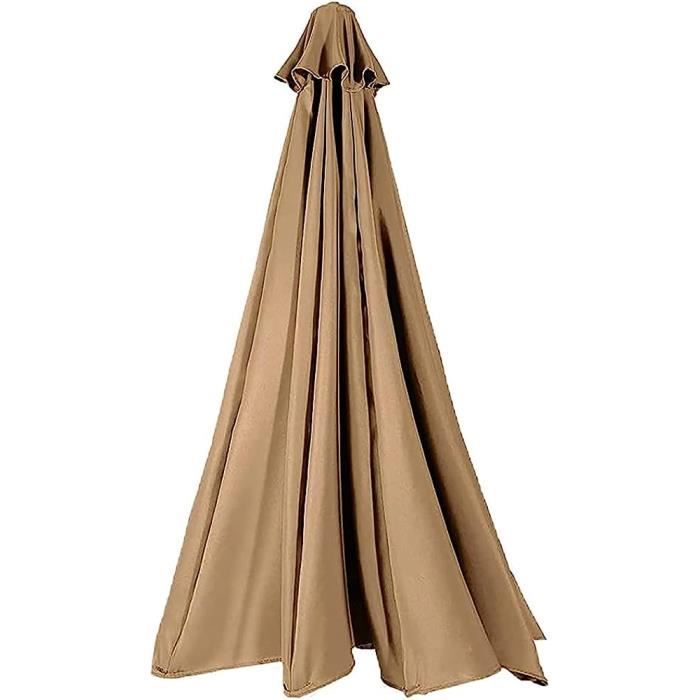 Housse De Remplacement Tonnelle 2,4x2,4m Imperméable UV30 Double Niveau Ivoire - Flexzion