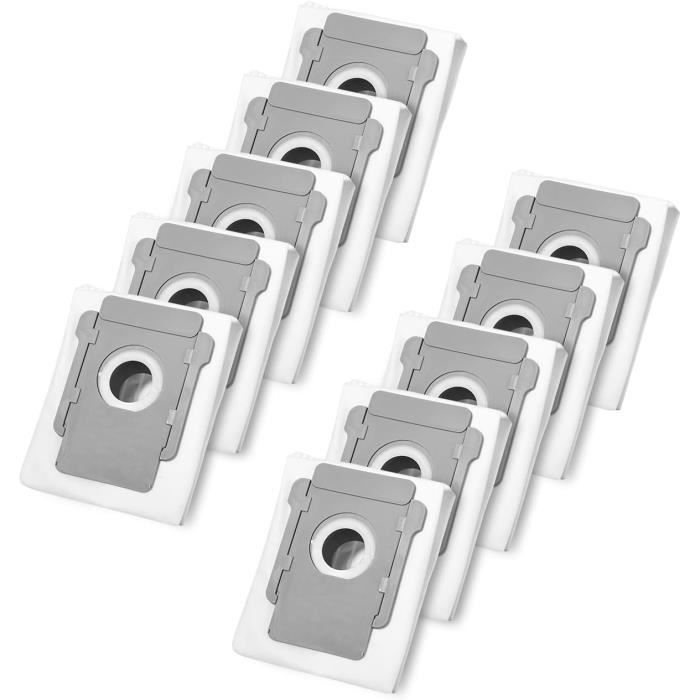 10 Sacs Aspirateur Compatible IRobot Roomba I7 I3 S9 J7 - Grande Capacité, Sacs Jetables Clean Base