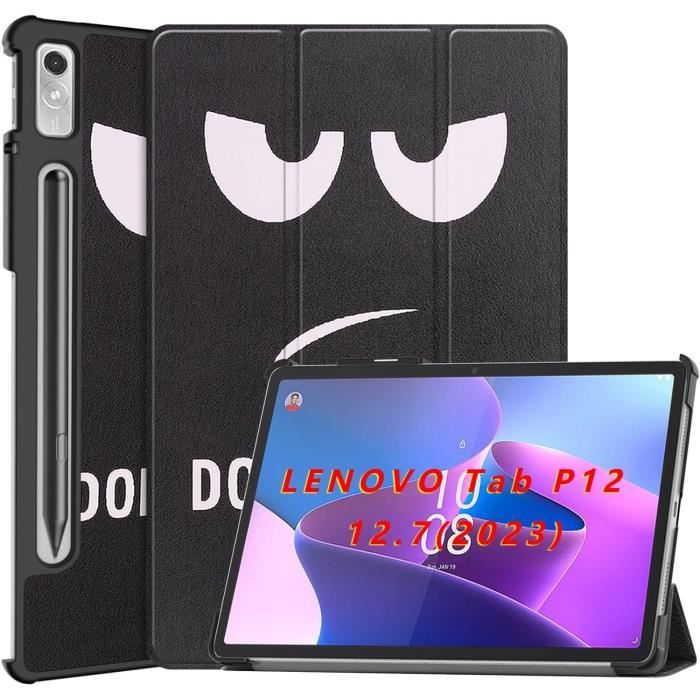 GIOPUEY Coque Compatible Avec Lenovo Yoga Tab Plus, étui En Cuir
