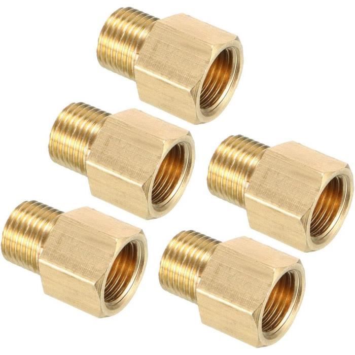 SOURCING MAP Adaptateur Raccord de tube Connexion à pression 6mm OD x 1