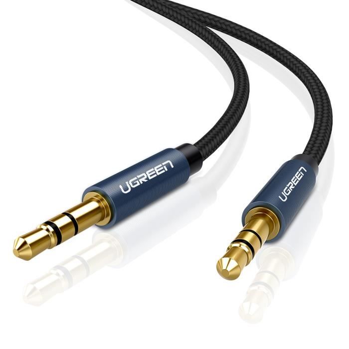Câble Audio Jack 3,5 Mm M/M 1,5 M Maxxter - Rallonge Stéréo Pour Smartphone, Lecteur MP3