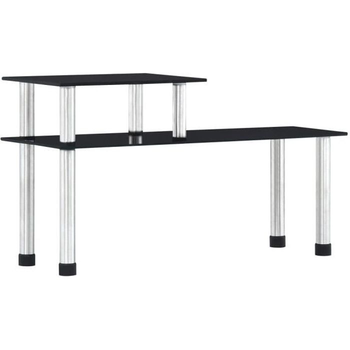 vidaXL Étagère de cuisine Noir 45x16x26 cm Verre trempé