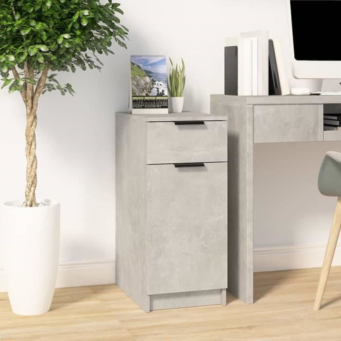 vidaXL Armoire de bureau Gris béton 335x50x75 cm Bois dingénierie811506