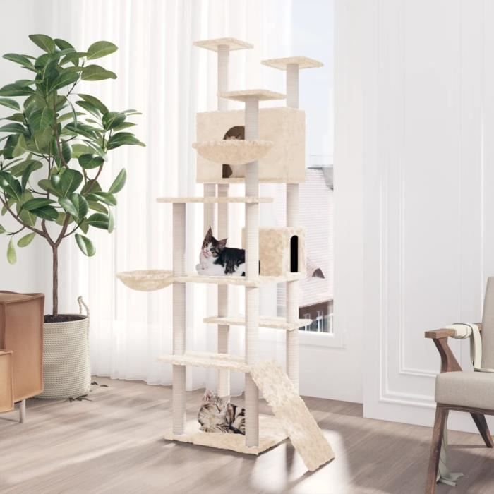 vidaXL Arbre à chat Crème 191 cm