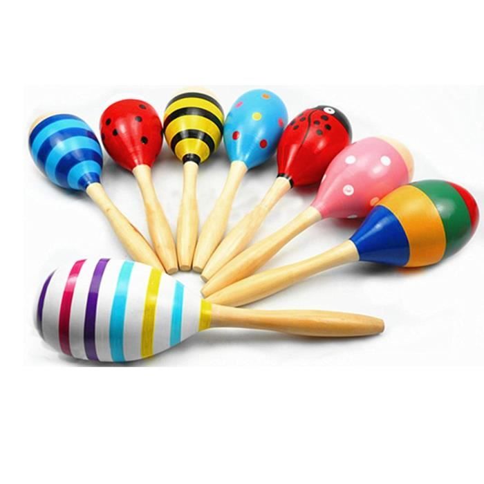 Maracas Bois Jouet En Bois Musique Hochet Shaker Jouet Pour Enfant Bebe Aleatoire Couleur Size 23cm M564 Pas Cher Achat Vente Shaker Cdiscount