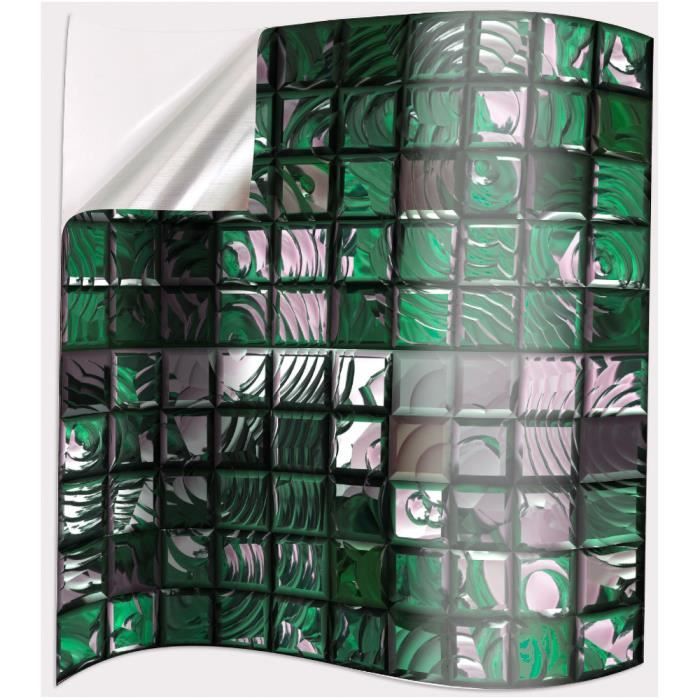 24 Autocollants Carrelage 10x10 Cm - PVC Imperméable, Style Mosaïque 3D, Pour Salle De Bain Et Cuisine