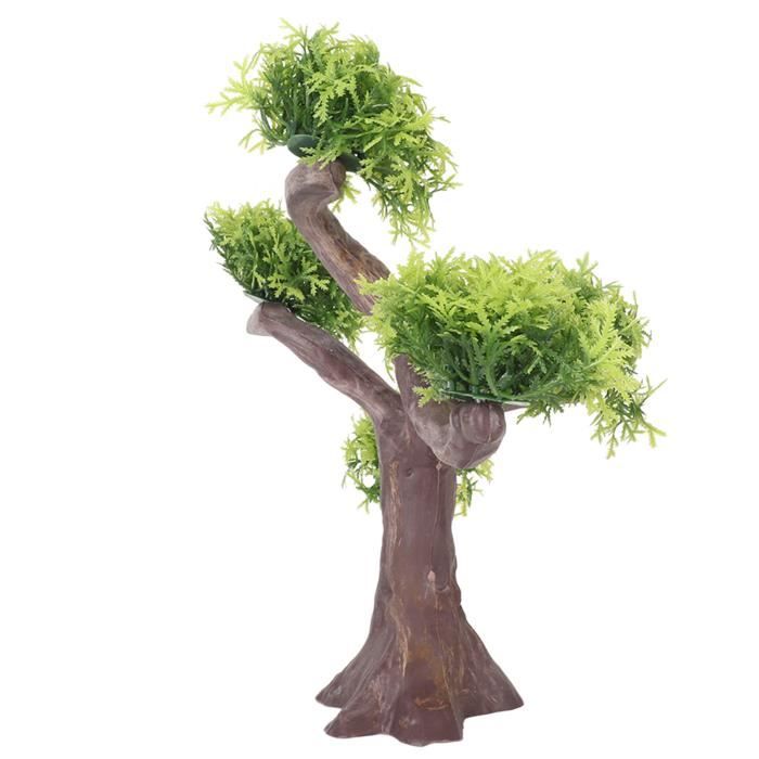 Plante Artificielle Pour Terrarium Reptile – Décoration Verte En Résine Pour Aquarium Et Habitat Reptilien
