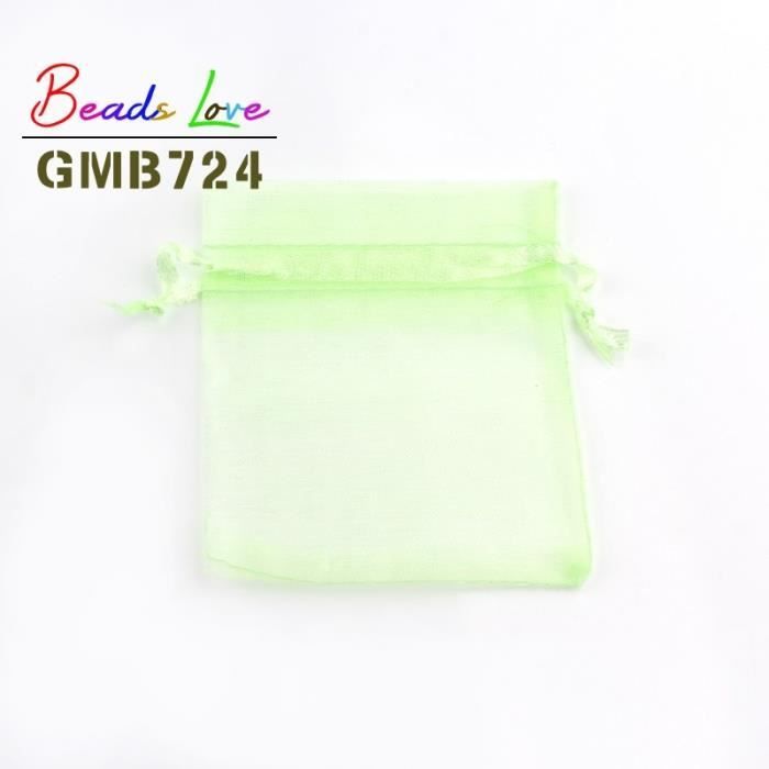 100 Sachets En Organza 7x9 Cm Avec Cordon Serrage - Pour Bonbons De Mariage, Bijoux, Cadeaux - Blanc Transparent - Lot Économique Événements