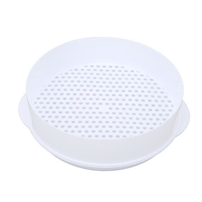 Cuiseur Vapeur Micro-ondes Rond - Avec Couvercle Transparent Et Panier égouttoir, 21x21x11 Cm, Plastique Alimentaire
