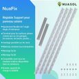 NuaSol Support pour panneau solaire jusqu'à 105 cm - Toit plat PV - Réglable de 0 à 90 ° - Kit - Aluminium - Matériel de montage-1