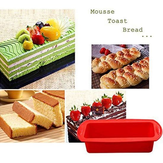 Moule à Pain En Silicone Rose Sans BPA - 28 X 12 X 6.5 Cm, Anti-adhésif Et Facile à Démouler