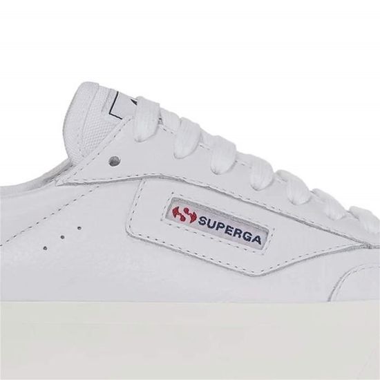 Superga 3843 Court Chaussures pour Homme Blanc S5135EW AGB Blanc