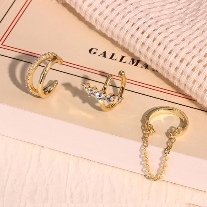 Boucle D'oreille Sans Trou Serpent Cartilage - Femme - Argent 925 – 1001 Boucles D'Oreille