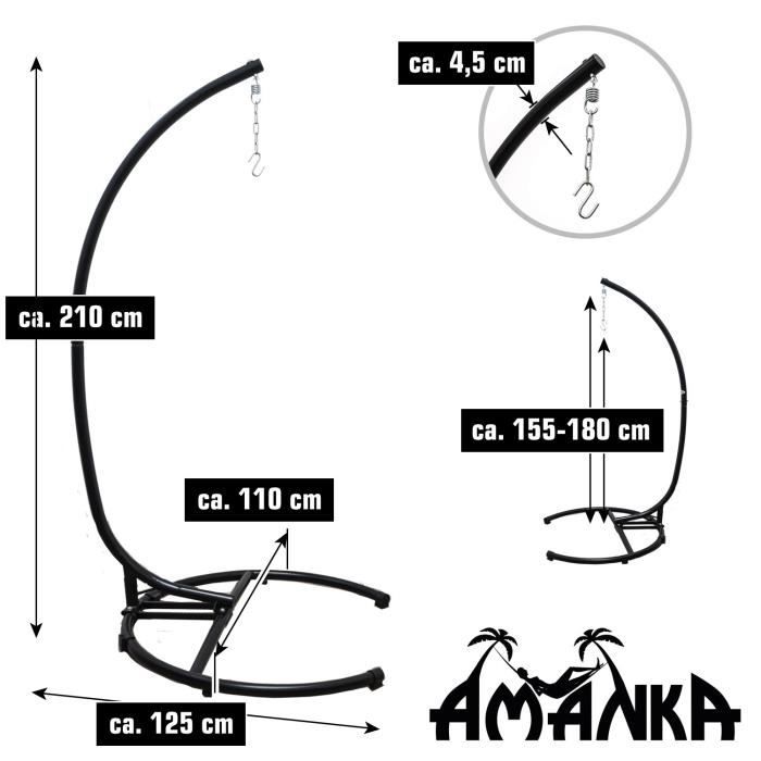 AMANKA tot 150 kg Buiten & Binnen hangstoelframe