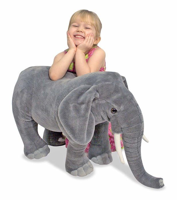 Peluche elephant Melissa Doug Plus de deux pieds Gris Enfant Mixte 3 ans Cdiscount Jeux Jouets