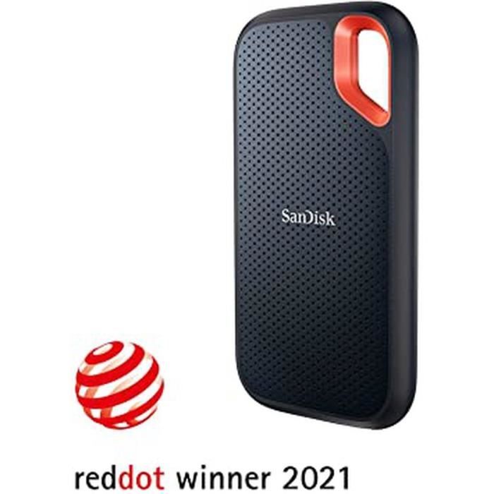 SanDisk 1 To Extreme Disque SSD portable, USB-C USB 3.2 Gén. 2 Disque SSD NVMe externe jusqu'à 1050 Mo/s