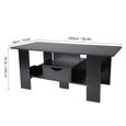 110x48x42cm Table basse de salon d'appoint de salon Noir Avec tiroir Meubles de salon -VQU-2