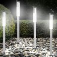 MONZANA® 4x lampes LED solaire extérieur Jardin étanche sans fil avec capteur IP44 luminaires eclairage illumination-2