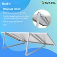 NuaSol Support pour panneau solaire jusqu'à 105 cm - Toit plat PV - Réglable de 0 à 90 ° - Kit - Aluminium - Matériel de montage-2