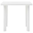 Table de jardin - VIDAXL - Blanc - Rectangulaire - 80x75x72 cm - Plastique - Résine-2