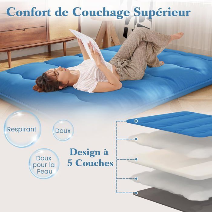 Futon Japonais Couture Matelas Futon Japonais Pliable Pour Voyage/tatami /camping/sol, Matelas Pliable Portable Pour Dortoir, Lit D'appoint (blanc, 90 X 190 Cm Matelas De Futon Pour Chambre D'adulte