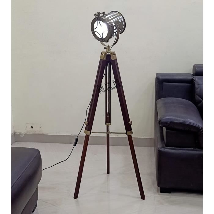 Lampadaire Métal Orange – Hauteur 170 Cm – Abat-jour Réglable – Culot E27 – Style Moderne Vintage – Pour Salon, Chambre - 5