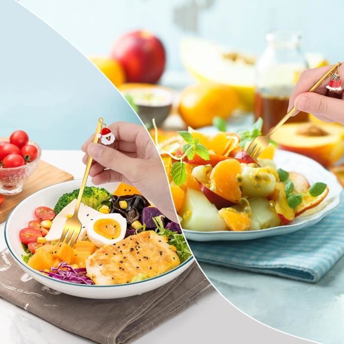 Un Ensemble De Couverts De Noël 4 Pièces Dans Un Coffret Cadeau, En Acier Inoxyd