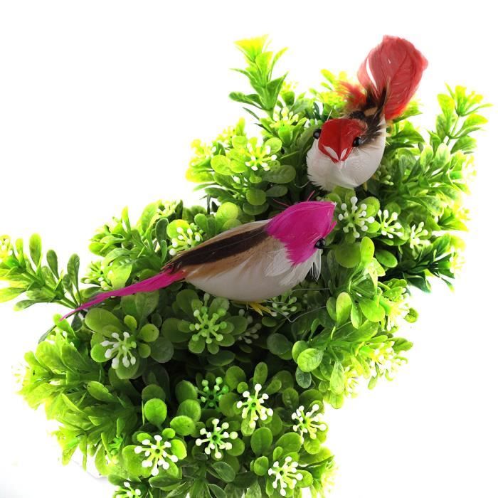 Déco Oiseaux En Plumes Colorés - Lot 10 Avec Pinces Pour Intérieur/Extérieur