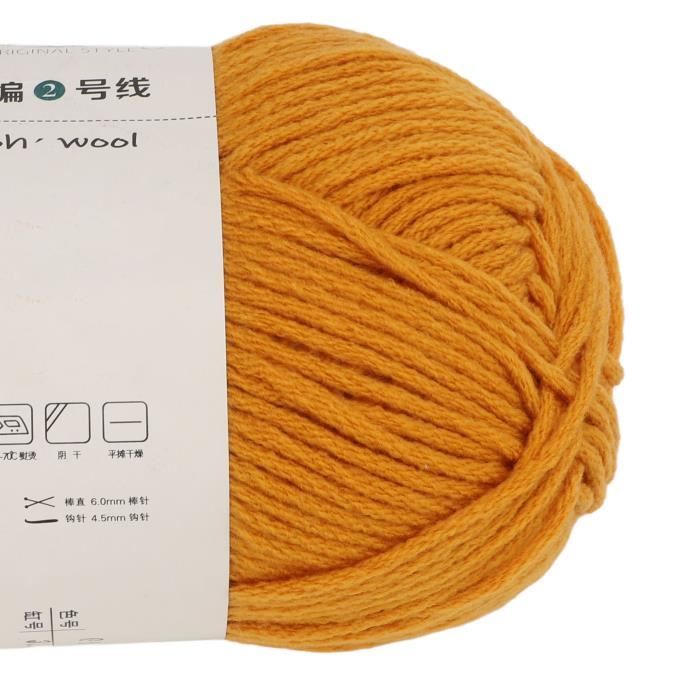 6 fils de coton spécial crochet 55 m - rose-orange-camel-vert